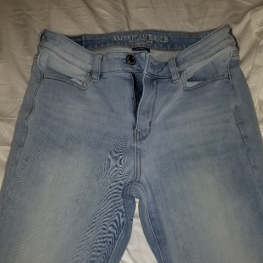 light wash high rise jegging